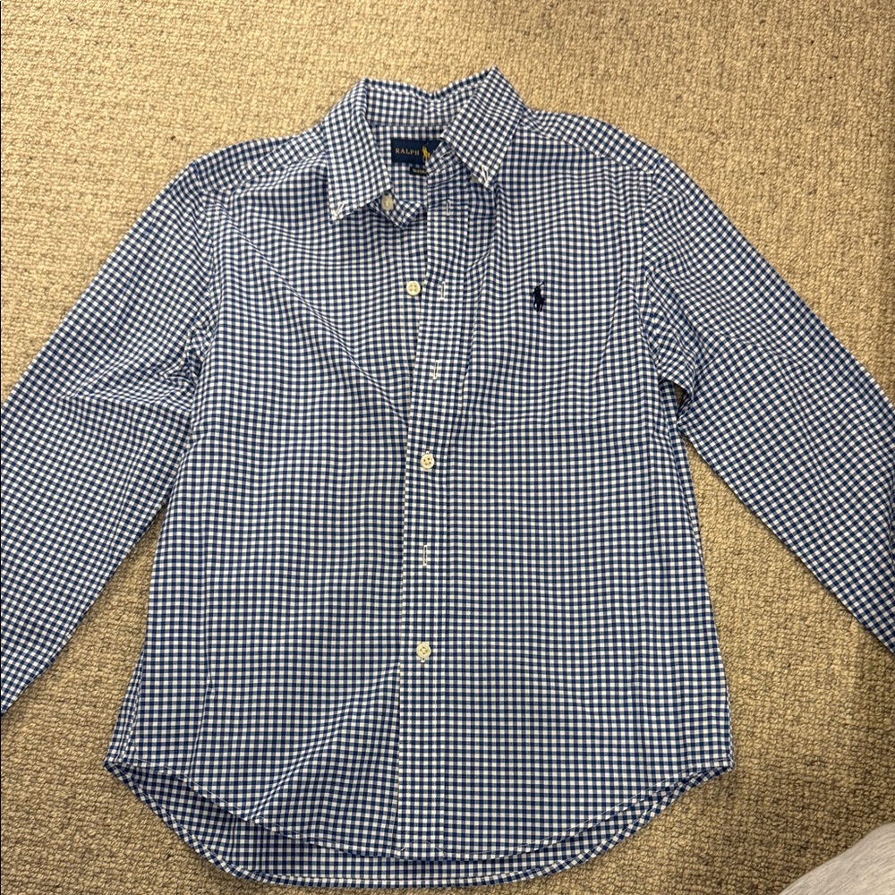 Kids Ralph Lauren Blue Checkered Shirt